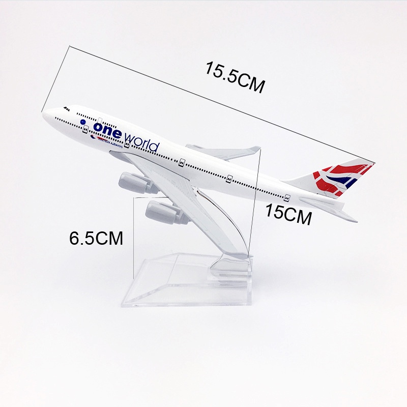 Oneworld B747 Miniatur Diecast Pesawat Terbang British Airways Boeing 747 Bahan Alloy Untuk Hadiah