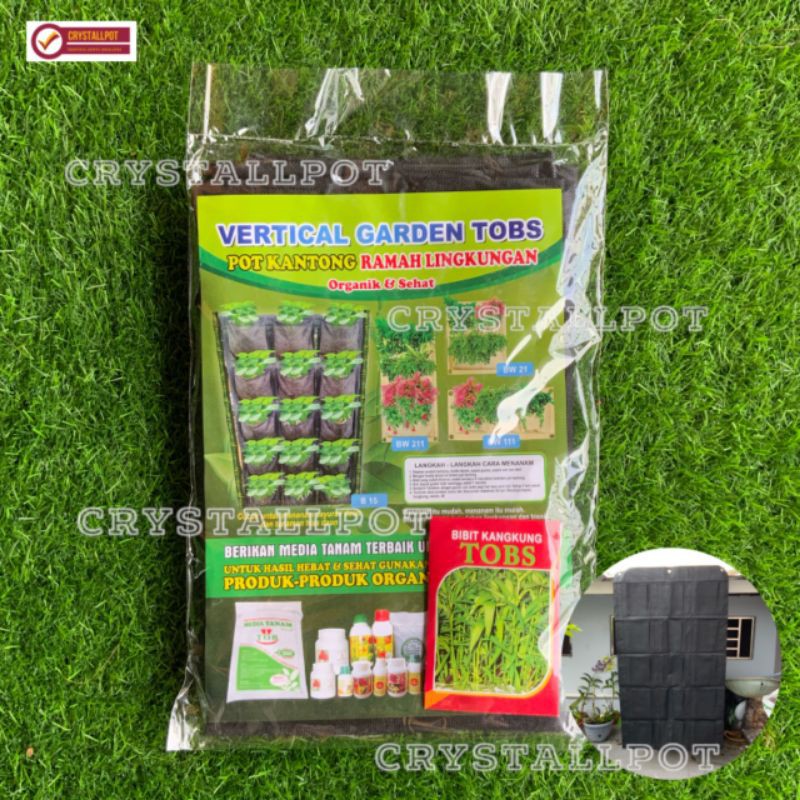 Vertical garden TOB pot kantong( Wall Planter Vertikultur 15 kantong)