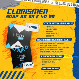 Jual CLORIS SABUN CLORISMEN SOAP 80gr PEMBERSIH WAJAH PRIA ANTI ACNE ...