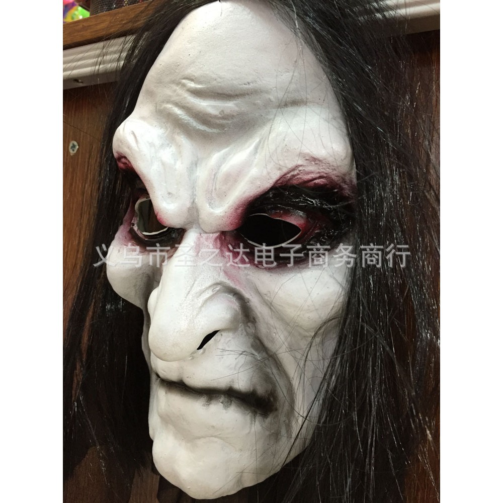 topeng nenek sihir keriput zombie with halloween rumah hantu prank party