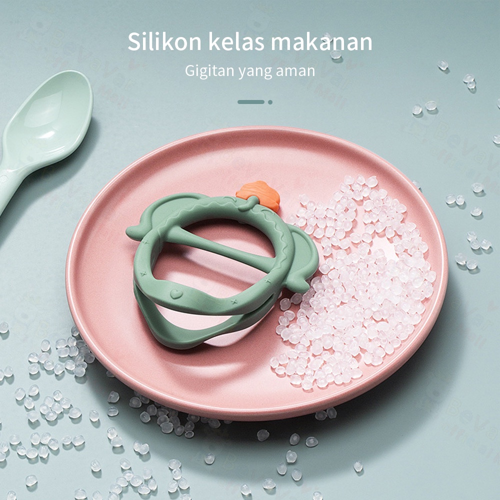 BEVAVAR Teether Gelang Bayi Mainan Gigitan Bayi Bahan Silikon Bpa Free