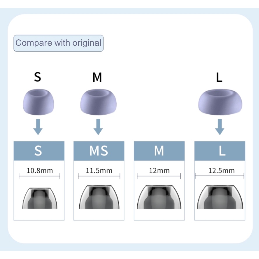 H370 + 1 Pasang Eartips Bahan latex Hypoallergenic Untuk Samsung Galaxy Buds Pro