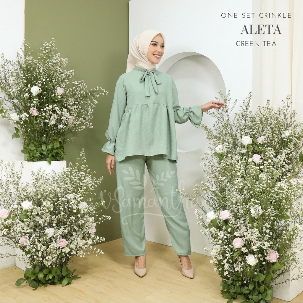 vSamantha - One Set Wanita Crinkle Airflow Aleta