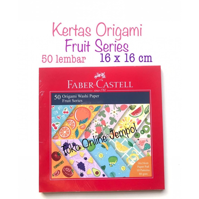 

Senikertas- Kertas Origami Fruit 50 Lbr 16X16Cm Washi Paper Faber 171517 Atk1013Fc -Kertas-Seni.