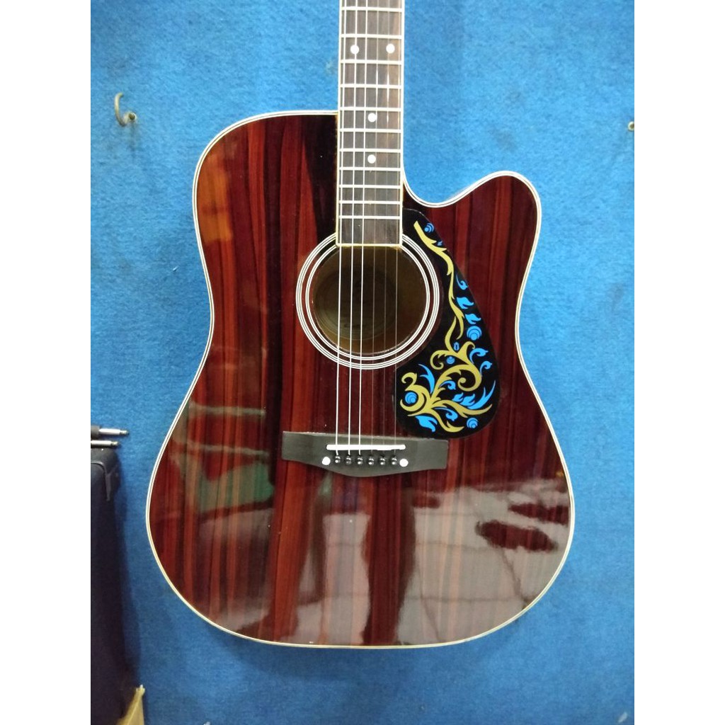 Gitar Akustik Jumbo Merk GREG BENNETT Warna Coklat Senar String Trusrod Jakarta Murah