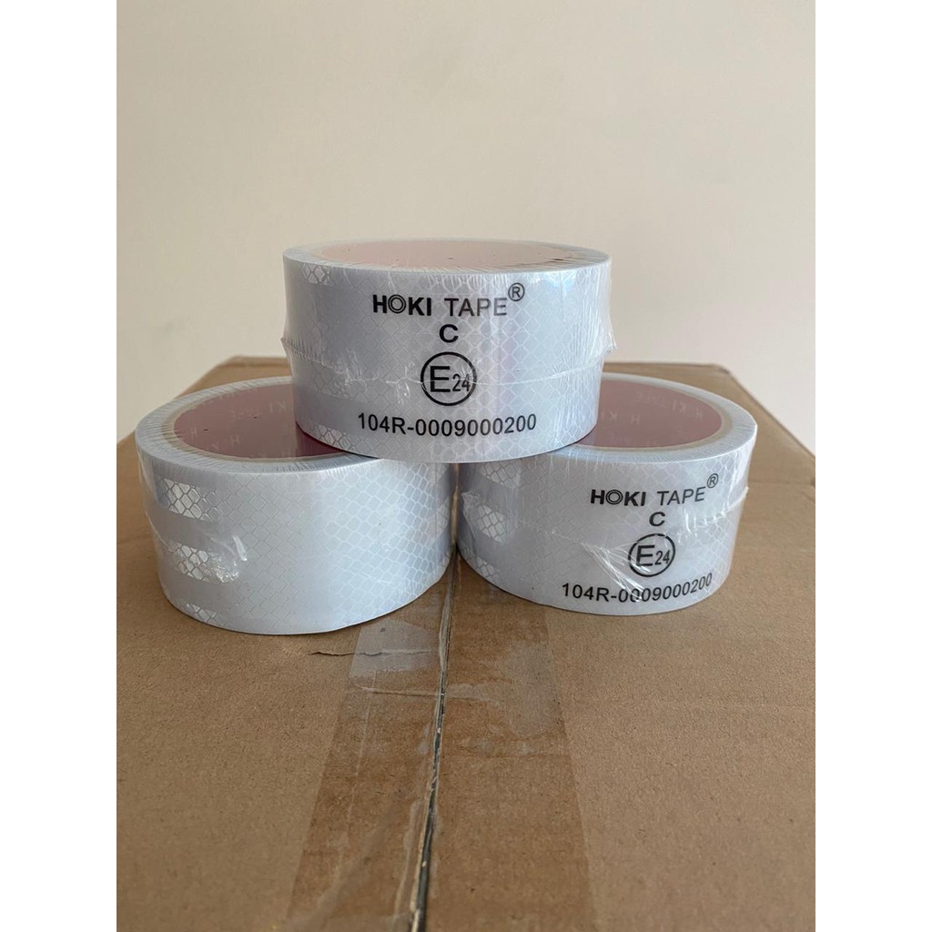 

Stiker untuk kir mobil 5cmx5m /pita reflektif/pita untuk kir /murah