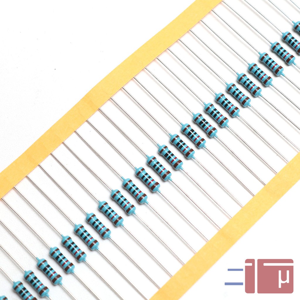 x10 Resistor 10K 1/2W Metal Film 1% Taiwan Kaki Tembaga