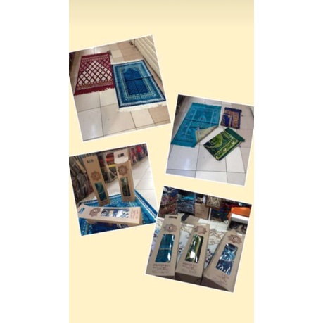 sajadah turkey alif midi plus dus/sajadah souvenir