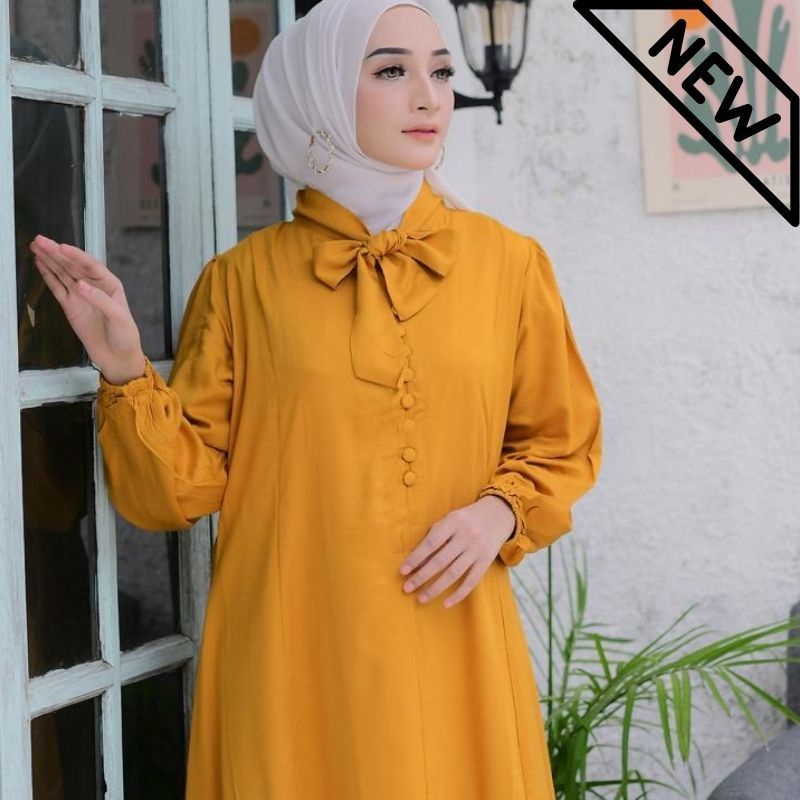 Dress Viral Gamis Viral Kancing 1000 Bahan Rayon Twill Premium