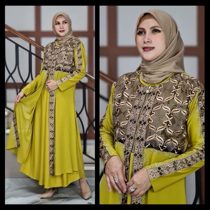 NEW ABAYA GAMIS TURKEY BORDIR WARNA LEMON, TOSKA, MARUN, NAVY, MOKA, HIJAU BOTOL, HITAM