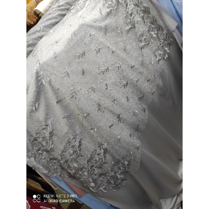 kain bahan Tile spider mutiara/tulle spider mutiara/tile akar mutiara/tule akar mutiara motif 20-9