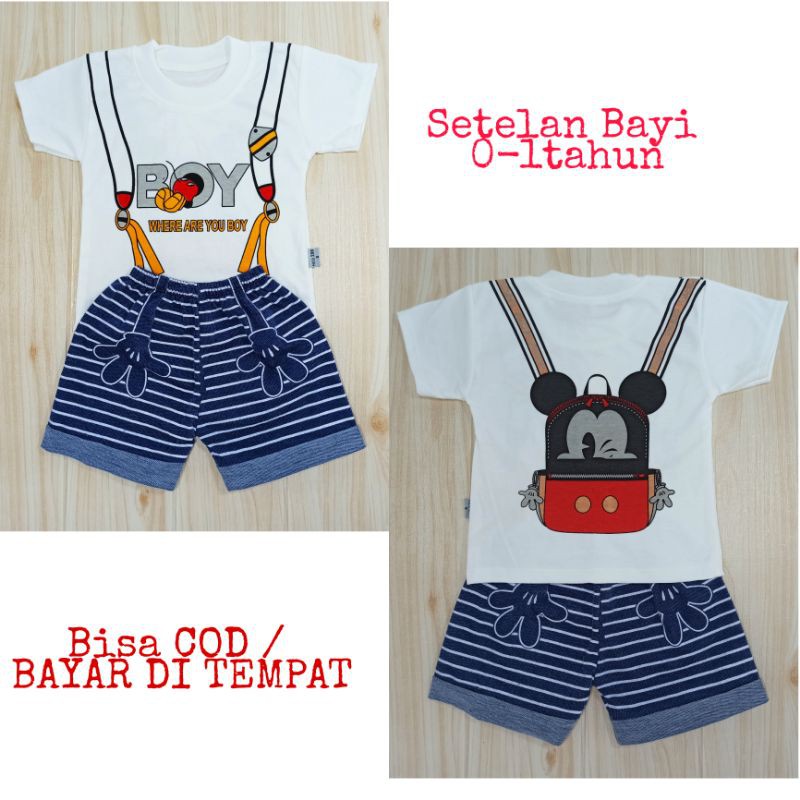 [Ss-8036] Baju Bayi kasual 0-12bulan, Ecer Setelan Anak Kasual Keren