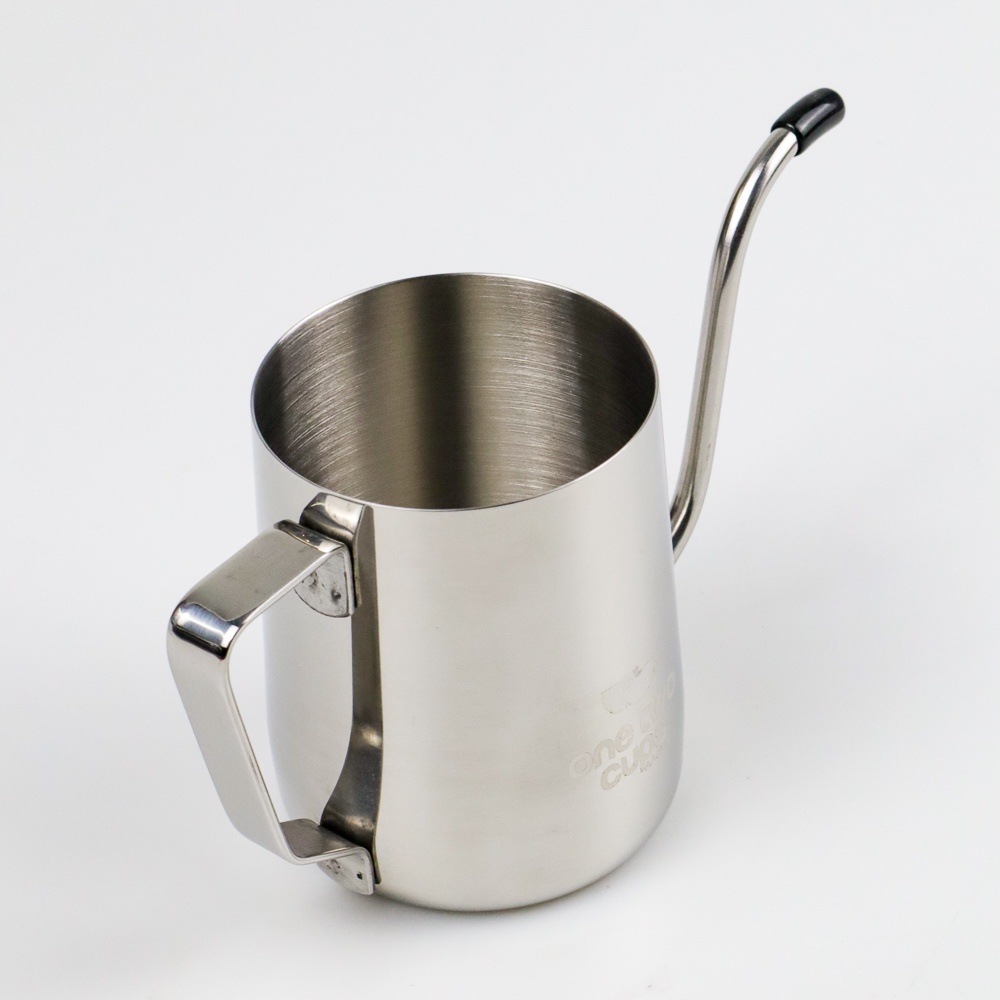 One Two Cups Teko Pitcher Kopi Teh Teapot Drip Kettle Cup Stainless Steel 350 ml - AA0049 - Silver