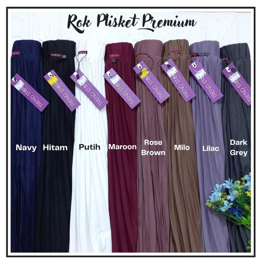 Rok Plisket , Plisket skirt Basic Premium Kualitas bahan grade A+ Bagus