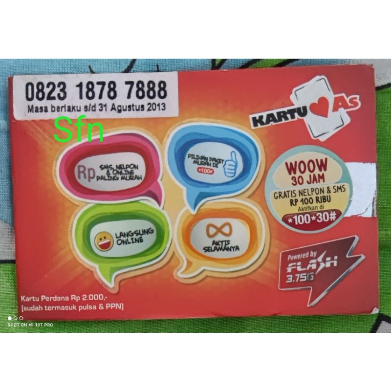 Kartu perdana as nomor cantik triple 888, 082318787888