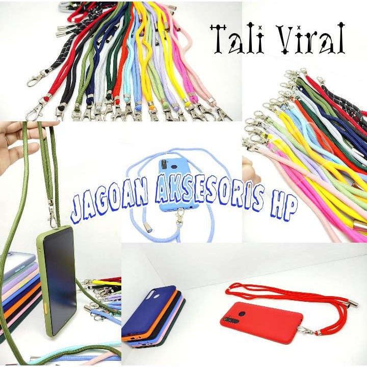 Tali VIRAL Tali Casing Handphone WarnaWarni Strap Tali Gantungan HP Kekinian Tali Korea Tali Macaron