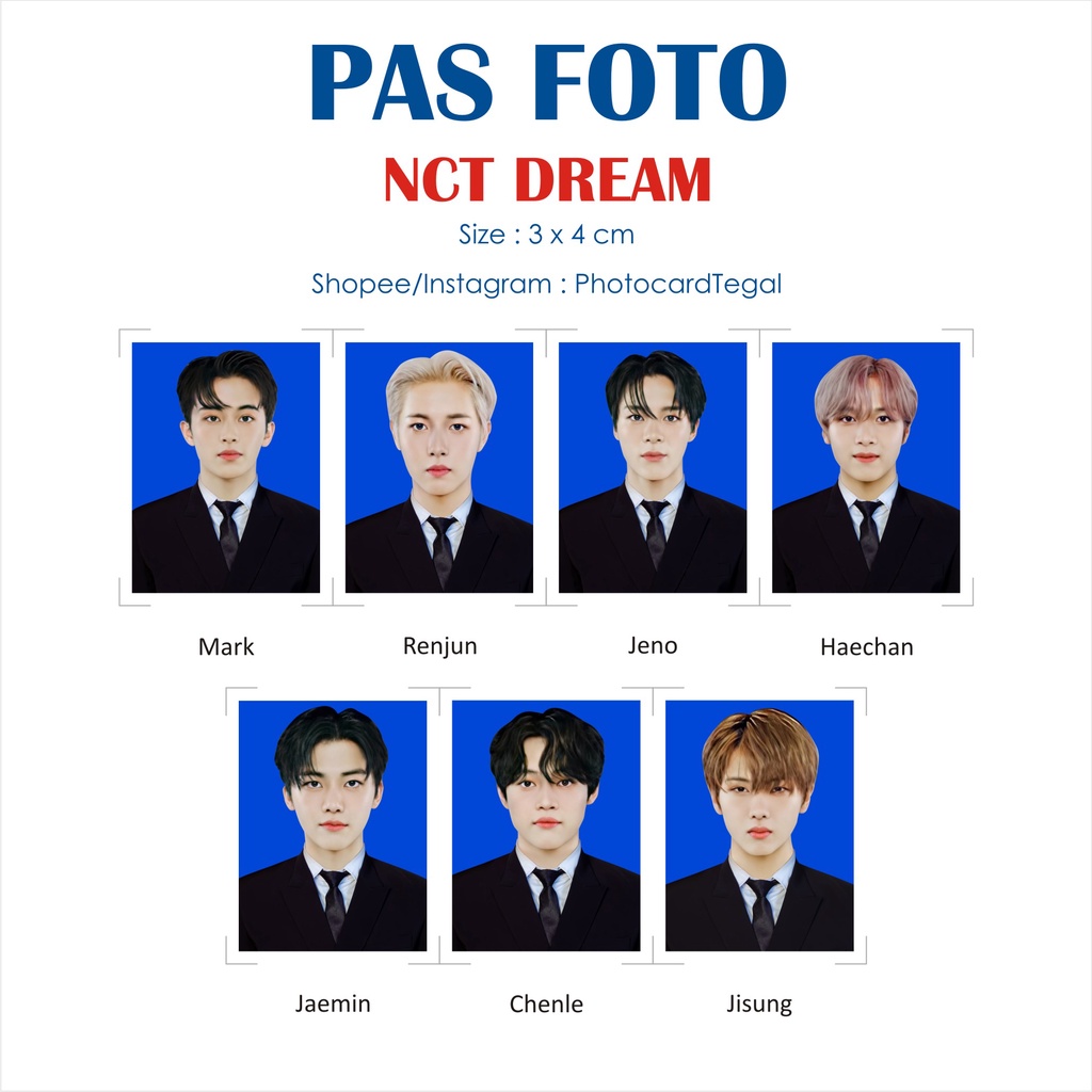[SET] PAS PHOTO DOMPET NCT DREAM (Mark, Renjun, Jeno, Haechan, Jaemin, Chenle, Jisung)