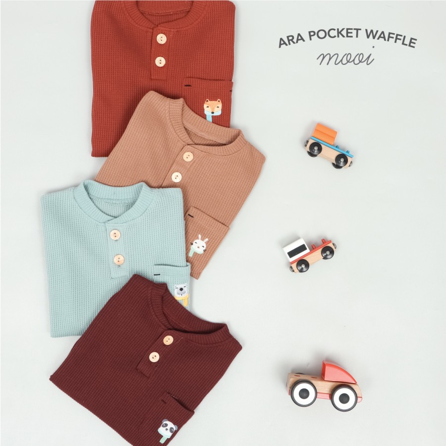 Mooi ara waffle pocket Sweater