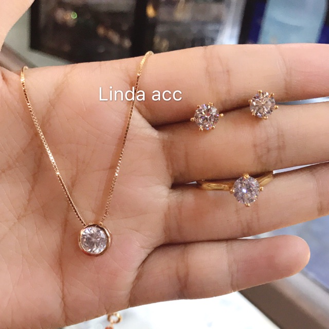 promo super murah set xuping zirkon permata putih 88