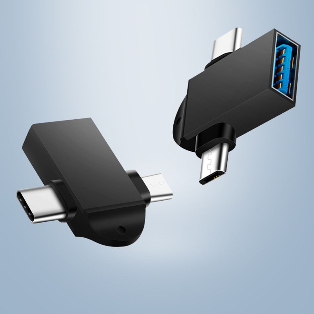 3 In 1 Adapter Konverter USB Ke Tipe-c Mikro Untuk Tablet / Hard Disk Drive