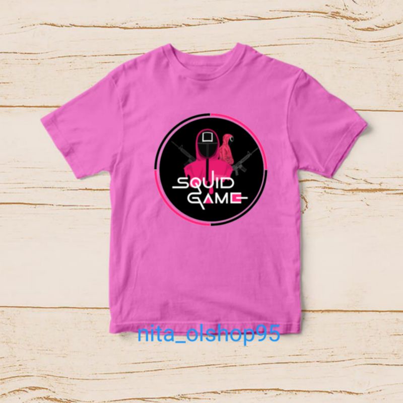 baju squid game kaos anak logo squid game