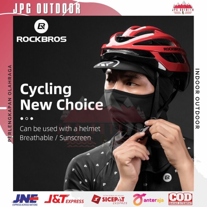 ROCKBROS Masker Topi Sepeda Full Face Cycling Cap Anti UV Hat