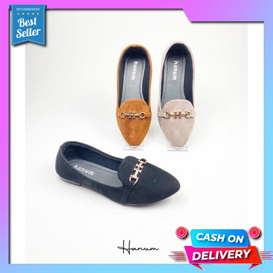 Flatshoes Ngantor Kondangan Premium Flatshoes Kerja Kekinian Wanita Fl Hanum - Sepatu Flat Shoes Bal