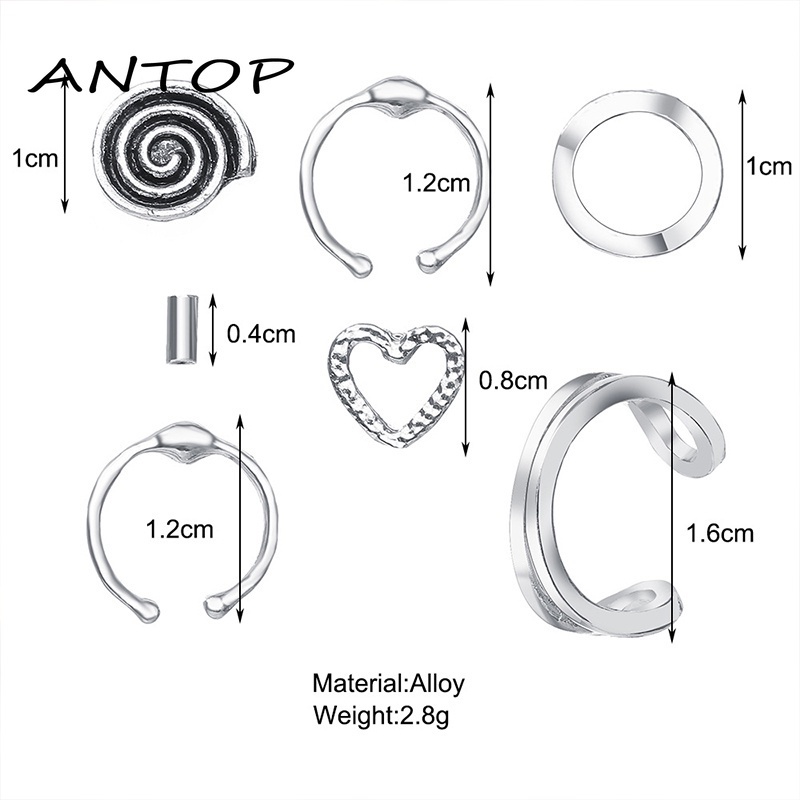 7 PCS Fashion Eropa Dan Amerika Anting Retro Gaya Bohemian Sederhana Dan Elegan ANTOP