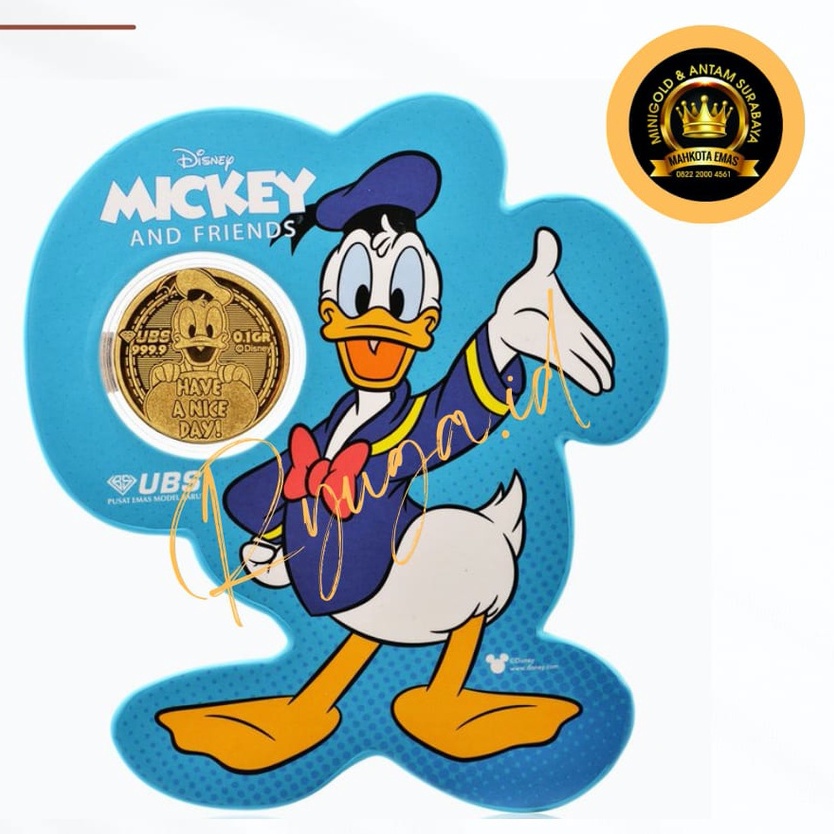 Gift Series UBS Disney 0,1 Gram Miki Mickey Mini Minnie Mouse Donald Daisy Duck UBS Lifestyle-Donald Duck