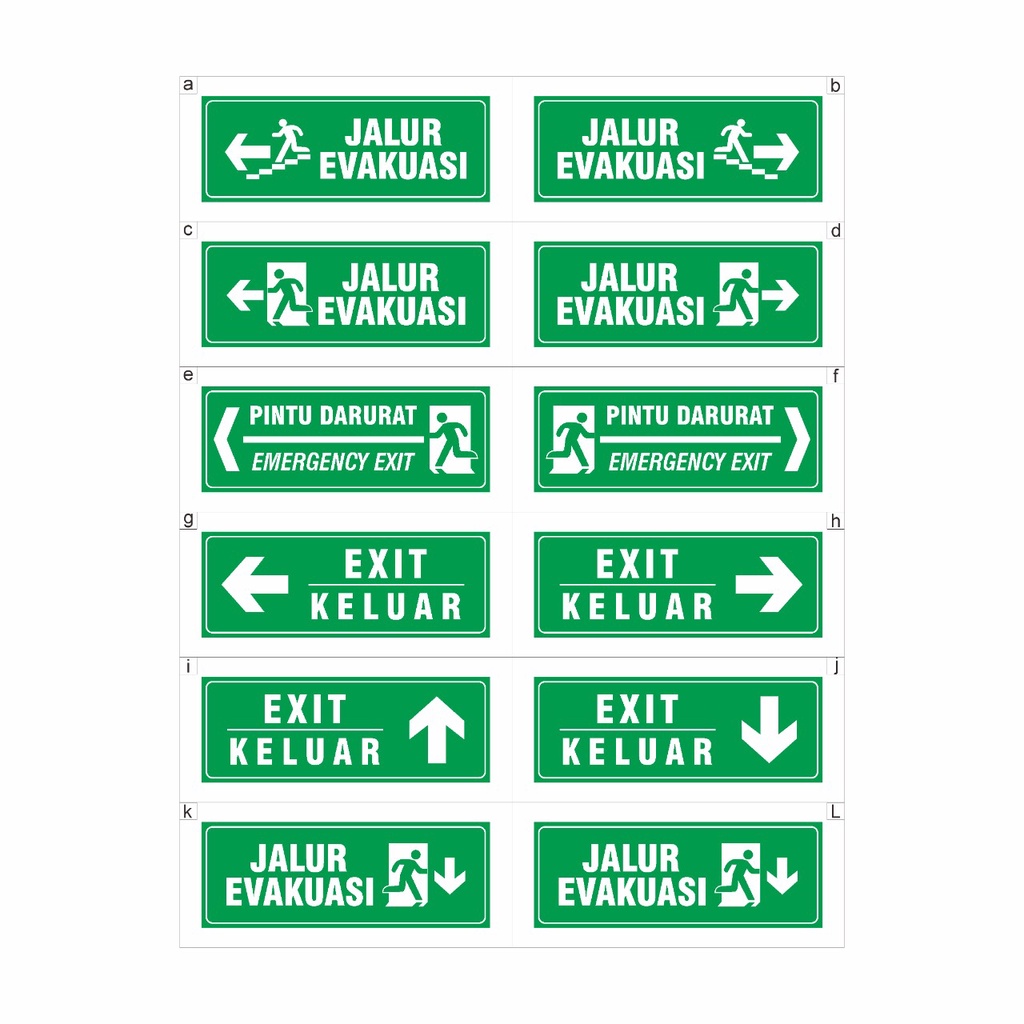 

Jalur Evakuasi, Emergency Exit Atau Pintu Darurat (Akrilik) Keselamatan