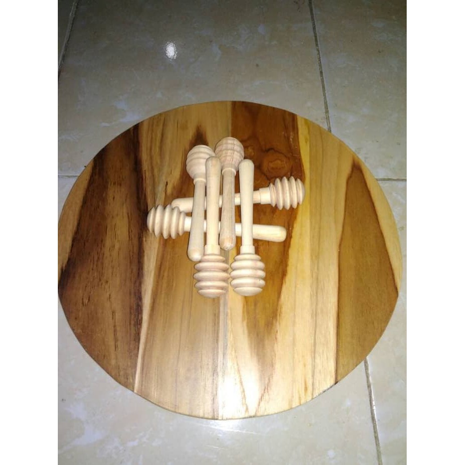 Honey Dipper: Sendok Madu Kayu Pinus Mini - 10 cm