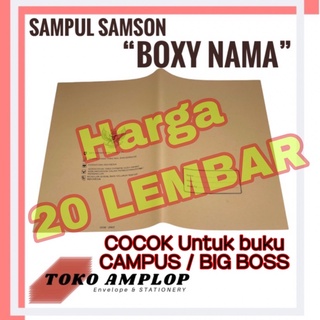 SAMPUL BUKU COKLAT BOXY / BOXY NAMA