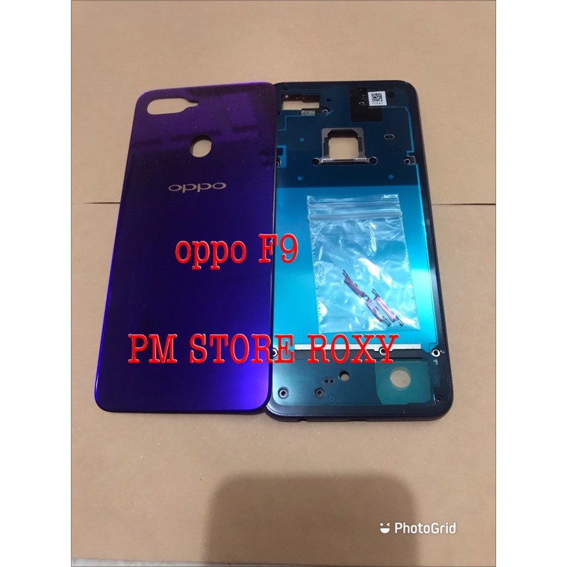 CASING HOUSING BACKDOOR OPPO F9 FULSET ORI