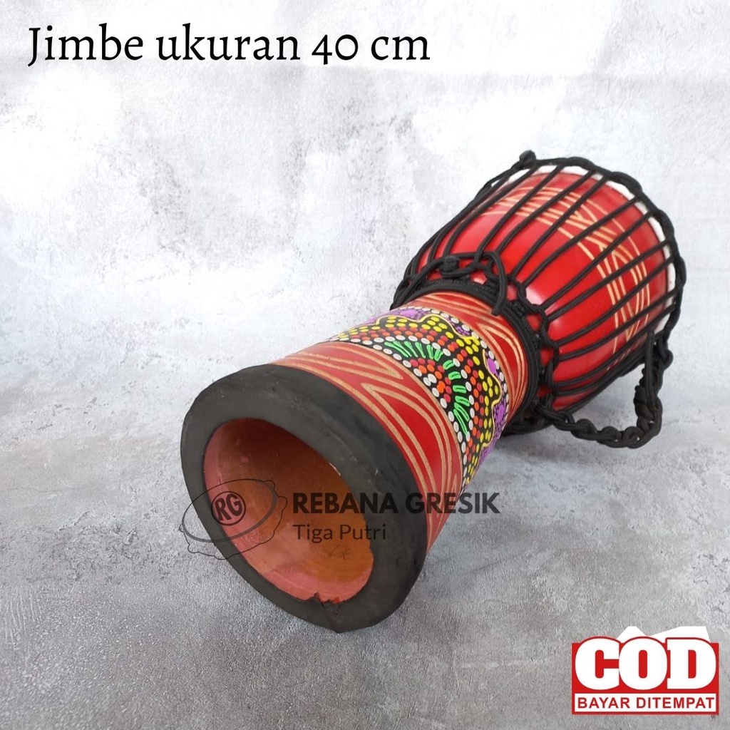 Jimbe reggae dewasa jumbo ukuran 40 cm alat musik tradisional