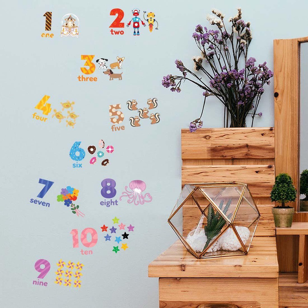 Populer Kartun Hewan Stiker Dinding Ruang Tamu Untuk Kamar Anak Edukasi Dini DIY Wall Decal