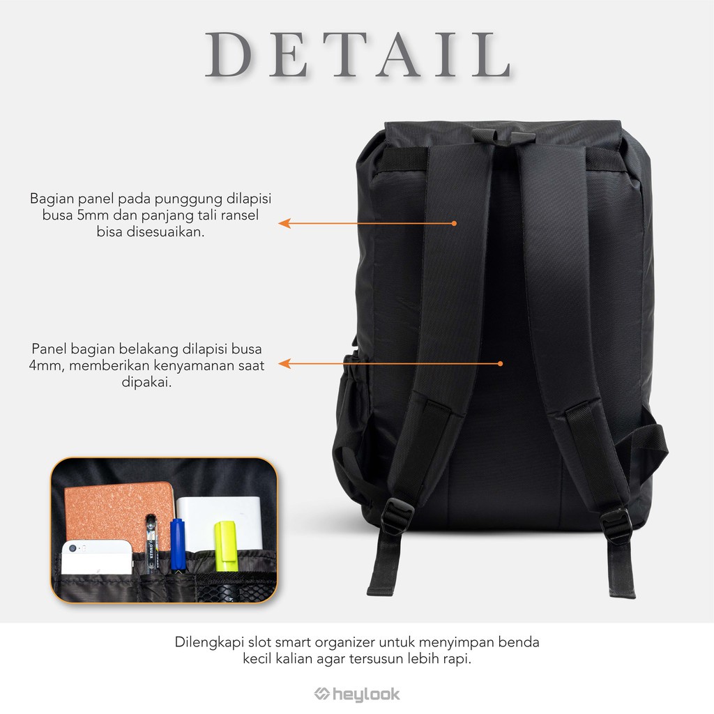 HEYLOOK Project - Tas Ransel Wanita Backpack SIMPLE Ransel Tas Punggung Laptop Wanita Kuliah