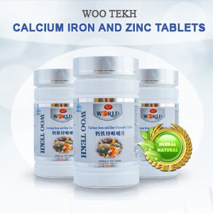 Woo Tekh Calcium Iron And Zinc Chewable Tablet Original - Bukan Tiens - Green World