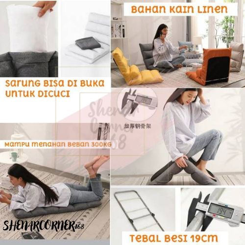 SHENAR SOFA LANTAI / KURSI LIPAT SANTAI / KURSI LESEHAN / KURSI MALAS LANTAI / SOFA BED LIPAT / KURSI SANDARAN SOFA FOLDING PREMIUM - KURSI 6 KOTAK 8 KOTAK 18 KOTAK, SHENARCORNER168