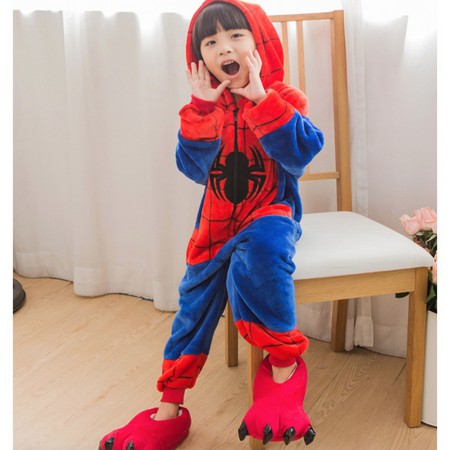 KOSTUM PIYAMA ONESIE KIGURUMI KID HERO SUPERMAN SPIDERMAN HELLOKITTY DORAEMON PINK PANTHER