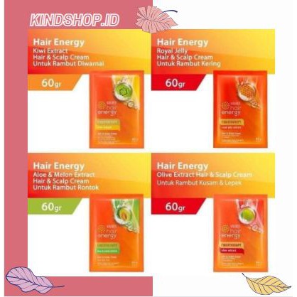 KINDSTORE❤ | SACHET FIBERTHERAPY Makarizo Hair Energy Creambath &amp; Scalp Cream 30gr &amp; 60gr