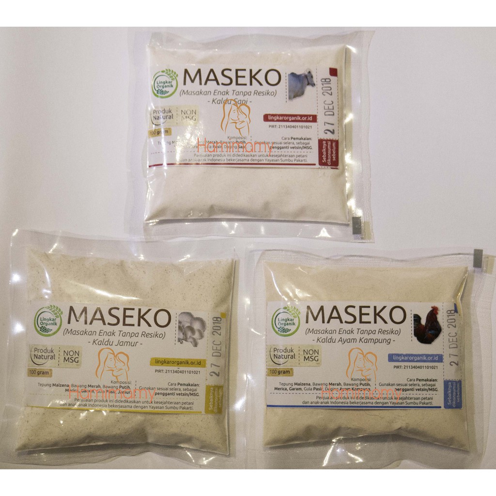 Maseko Bumbu Organik Lingkar Organik Kaldu MPASI Kaldu Non MSG Bumbu Non MSG