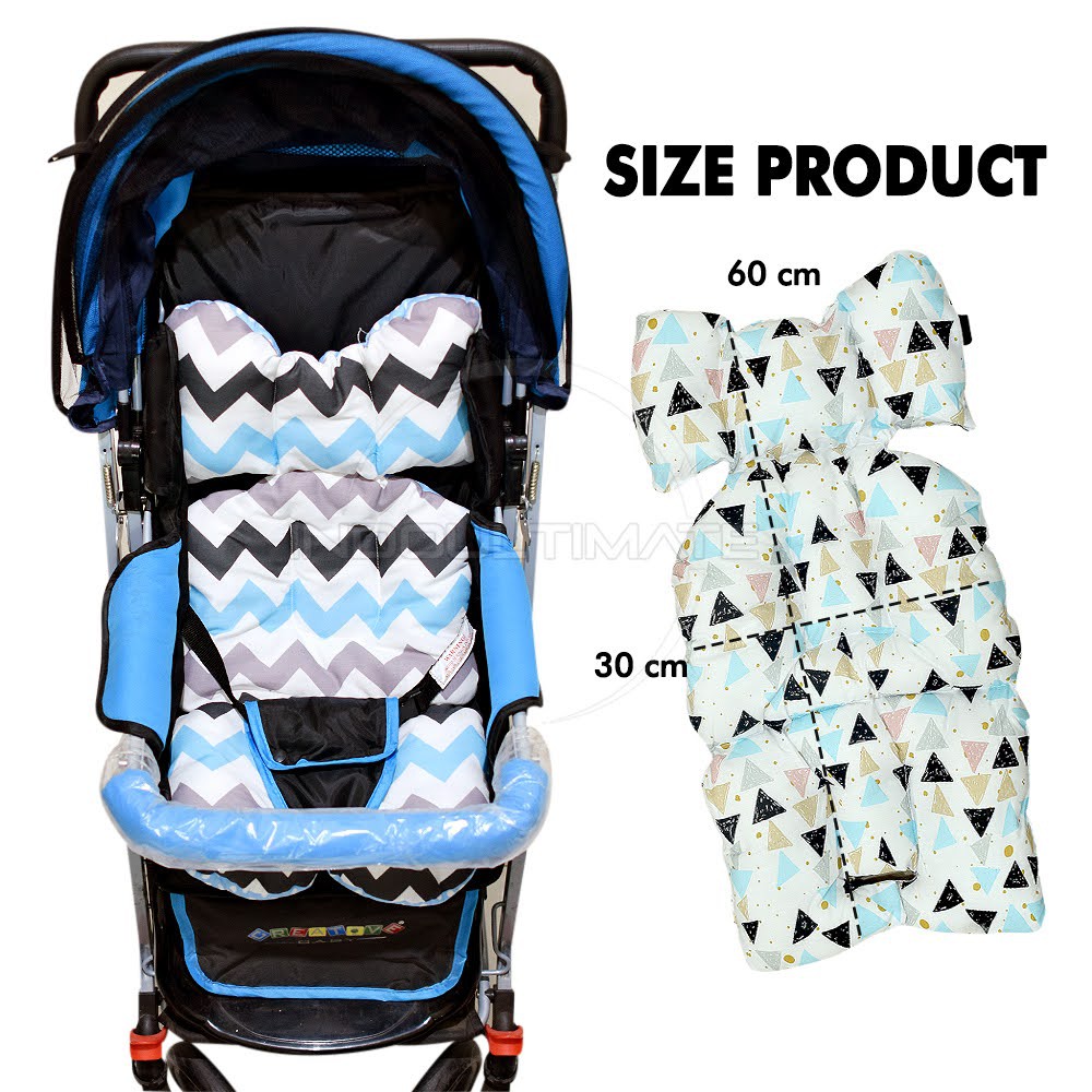 Alas Stroller Bayi Universal 4in1 Car Seat Bouncer 5 Lubang Seat Padding Baby Alas Kursi Makan Baby Car Seat Stroller Pad Alas Car Seatpad ASB-03