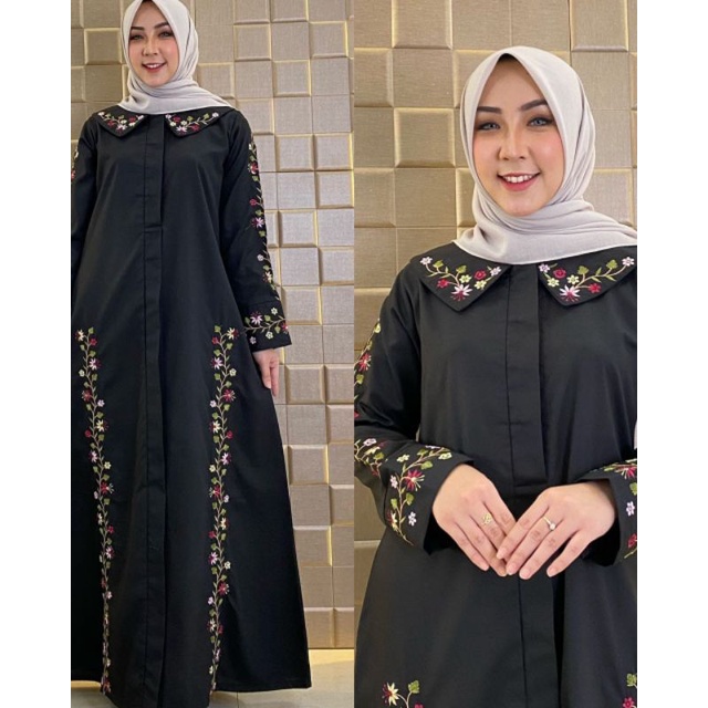 New gamis katun Toyobo bordir premium/gamis gamis toyobo