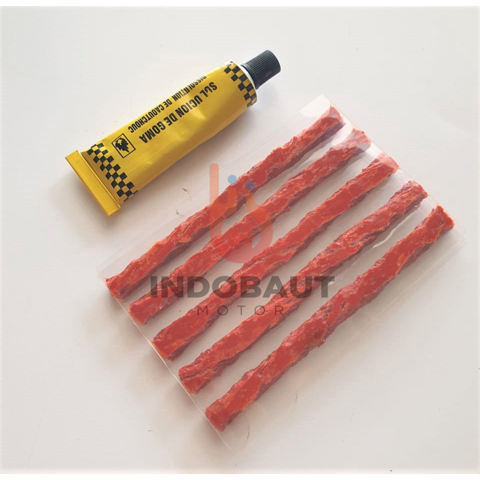 Alat Tambal Ban Tusukan Ban Karet Tubeless Set