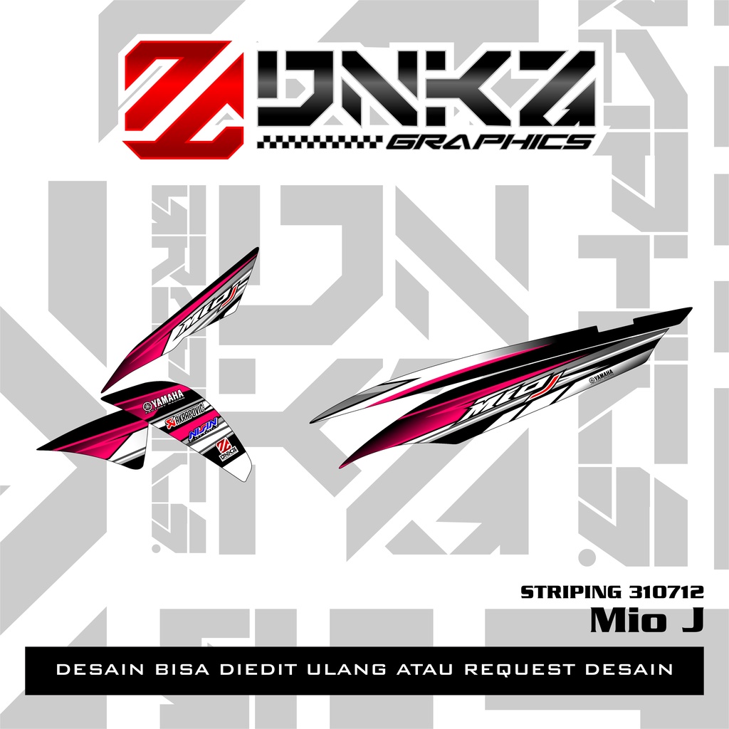 Stiker Mio J Decal Striping Mio J Premium Racing ST310712 DNKZ