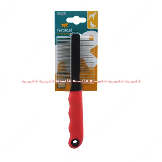 Ferplast Comb Coat Sisir Hewan Kucing Anjing 2 Sisir Gigi Jarang Bulu Panjang Fer Plast Pets Comb