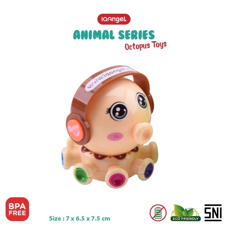 Iq Angel Octopus Toys - Mainan Edukatif Motorik Bayi Gurita Lucu - Mainan Putar Bergerak