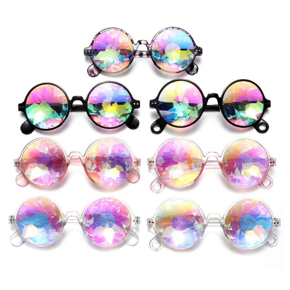 Lily Kaleidoscope Kacamata Pelangi Lensa Kristal Klub Malam Festivals Eyewear