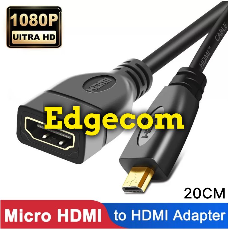 Kabel Micro HDMI to HDMI Female 20cm