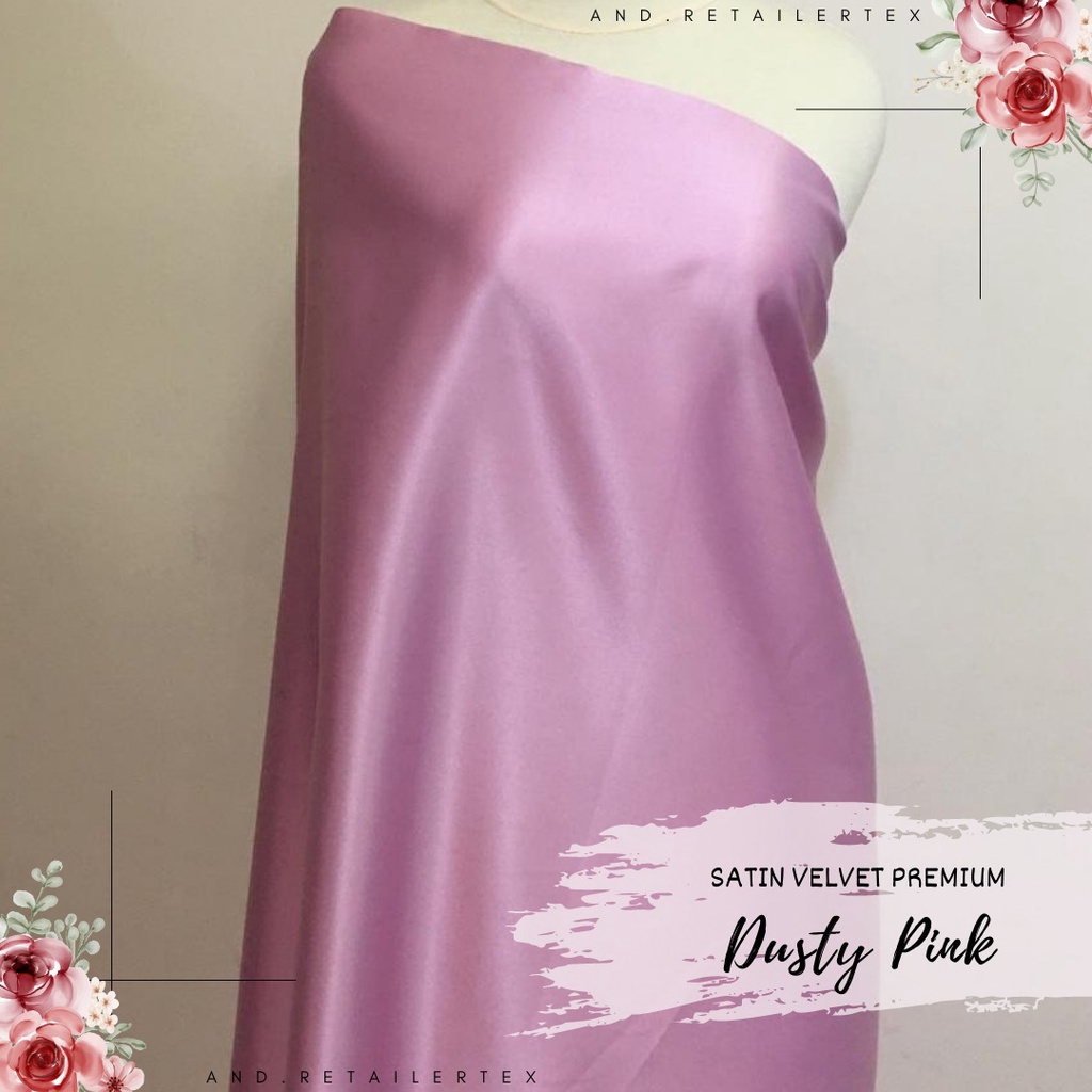 Bahan Kain Satin Velvet Premium Background Backdrop Foto Produk OOTD Estetik Warna Putih Tulang